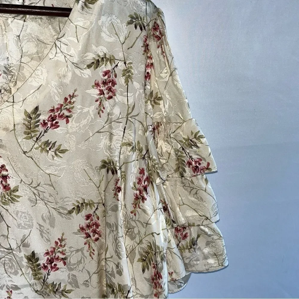 Rebecca Taylor Floral Short Sleeve Blouse - Picture 4 of 8